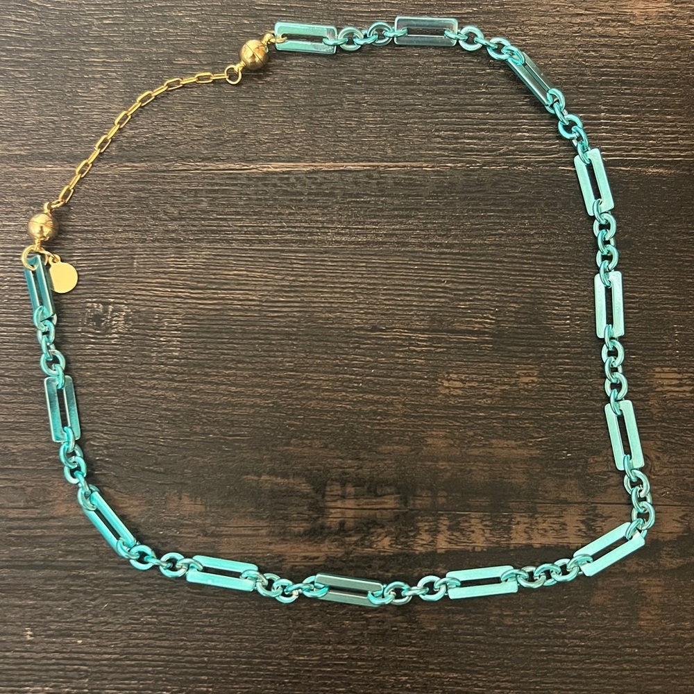 Metallic Key West Blue Necklace Set - Picture 6 of 10